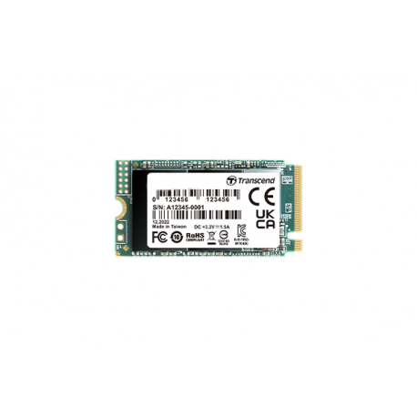 Transcend MTE400S - SSD - 512 GB - internal - M.2 2242 - PCIe 3.0 x4 (NVMe) - 0