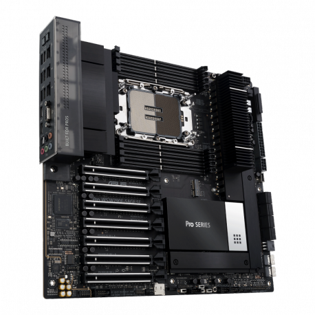 ASUS PRO WS W790E-SAGE SE - Motherboard - SSI EEB - LGA4677 Socket-E - W790 Chipset - USB 3.2 Gen 1, USB 3.2 Gen 2x2, USB-C 3.2 Gen2, USB-C 3.2 Gen 2x2 - 10 Gigabit LAN, Gigabit LAN - HD Audio (8-channel) - 24