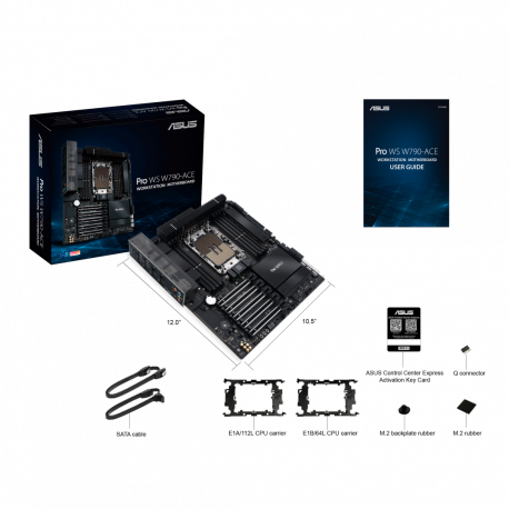 ASUS PRO WS W790-ACE - Motherboard - SSI CEB - LGA4677 Socket-E - W790 Chipset - 10 Gigabit LAN, 2.5 Gigabit LAN - HD Audio (8-channel) - 34