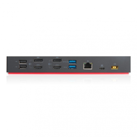 Lenovo ThinkPad Hybrid USB-C with USB-A Dock - Docking station - USB-C - 2 x HDMI, 2 x DP - GigE - 135 Watt - Italy - for Miix 520-12IKB; Tablet 10; ThinkPad E480; E580; L380; L380 Yoga; L470; L480; L580; P51s; P52s; T25; T470; T470p; T470s; T480; T480s; T570; T580; X1 Carbon; X1 Tablet; X1 Yoga; X270; X280; ThinkPad Yoga 370 - 4