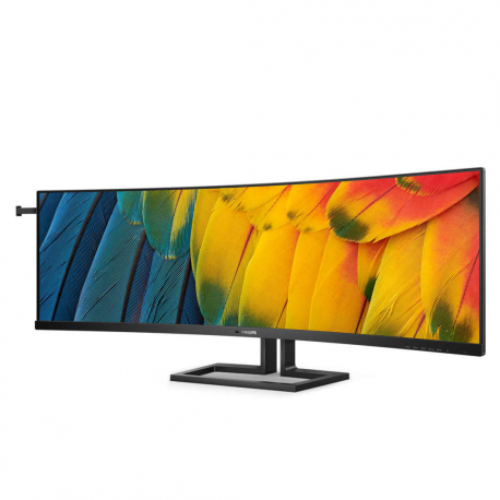 Philips 45B1U6900C - 6000 series - LED monitor - curved - 45" (44.5" viewable) - 5120 x 1440 Dual Quad HD @ 75 Hz - VA - 450 cd / m² - 3000:1 - DisplayHDR 400 - 4 ms - 2xHDMI, DisplayPort, USB-C - speakers - black - 5