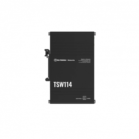 Teltonika TSW114 - Switch - unmanaged - 5 x 10 / 100 / 1000 - DIN rail mountable, wall-mountable - Passive PoE - 4
