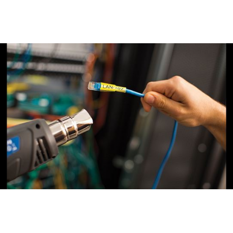 Brother HSE-651E - Black on yellow - Roll (2.1 cm x 1.5 m) 1 cassette(s) hanging box - heat shrink tube tape - for P-Touch PT-D800W, PT-E550WVP, PT-P700, PT-P750W, PT-P900W, PT-P950NW - 1