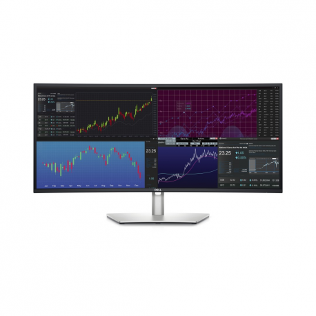 Dell UltraSharp U3423WE - LED monitor - curved - 34.14" - 3440 x 1440 WQHD @ 60 Hz - IPS Black - 300 cd / m² - 2000:1 - 5 ms - 2xHDMI, DisplayPort, USB-C - speakers - platinum silver - with 3-Years Advanced Exchange Service and Premium Panel Guarantee - 9