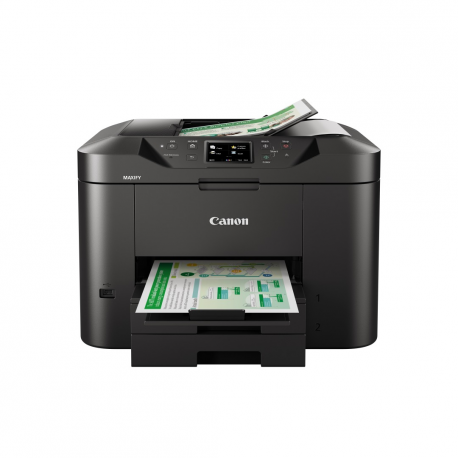 Canon MAXIFY MB2750 - Multifunction printer - colour - ink-jet - A4 (210 x 297 mm), Legal (216 x 356 mm) (original) - A4 / Legal (media) - up to 22 ppm (copying) - up to 24 ipm (printing) - 500 sheets - 33.6 Kbps - USB 2.0, LAN, Wi-Fi(n), USB host - 11