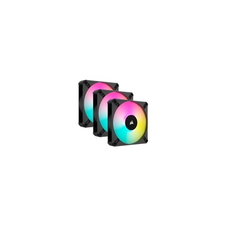 CORSAIR AF ELITE Series AF120 RGB ELITE 120mm Fluid Dynamic RGB Fan with AirGuide Triple Pack with Lighting Node CORE