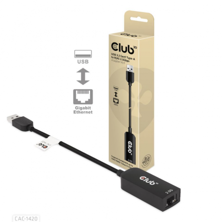 Club 3D - network adapter - USB 3.2 Gen 1 - 2.5GBase-T - 7
