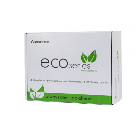 CHIEFTEC ECO Series 600W ATX-12V V.2.3 PSU type with 12cm fan Active PFC 230V only 85proc Efficiency including power cord