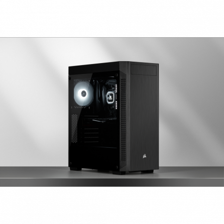 Corsair Tempered Glass Mid-Tower ATX Case 110R Side window, Mid-Tower, Black, Power supply included No, Steel, Tempered Glass