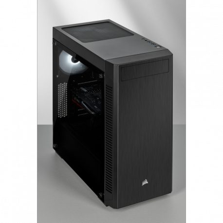 Corsair Tempered Glass Mid-Tower ATX Case 110R Side window, Mid-Tower, Black, Power supply included No, Steel, Tempered Glass