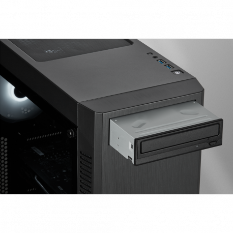 Corsair Tempered Glass Mid-Tower ATX Case 110R Side window, Mid-Tower, Black, Power supply included No, Steel, Tempered Glass