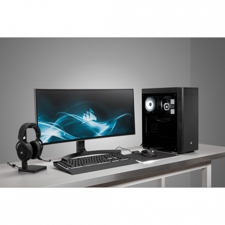 Corsair Tempered Glass Mid-Tower ATX Case 110R Side window, Mid-Tower, Black, Power supply included No, Steel, Tempered Glass