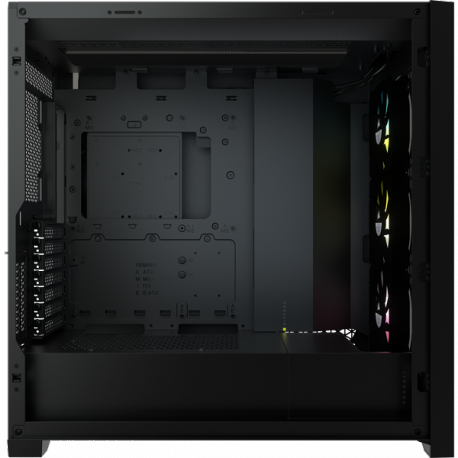 Corsair RGB Computer Case iCUE 5000X Side window, Black, ATX, Power supply included No