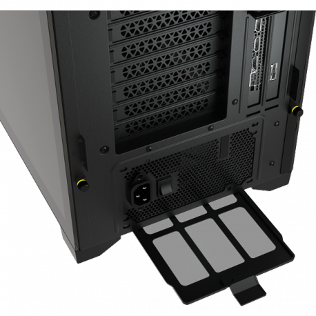 Corsair RGB Computer Case iCUE 5000X Side window, Black, ATX, Power supply included No