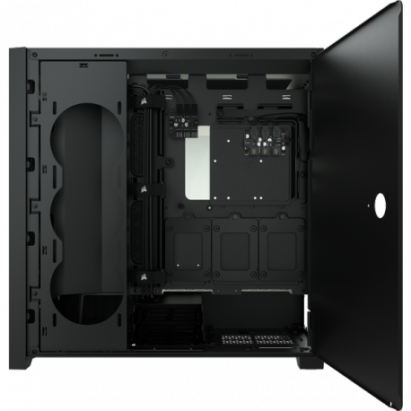 Corsair RGB Computer Case iCUE 5000X Side window, Black, ATX, Power supply included No