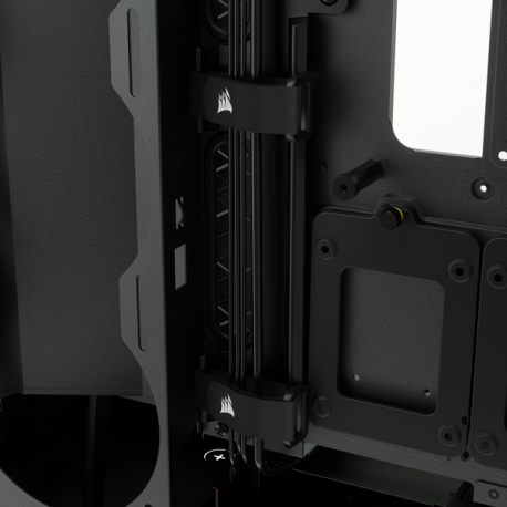 Corsair RGB Computer Case iCUE 5000X Side window, Black, ATX, Power supply included No