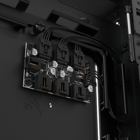 Corsair RGB Computer Case iCUE 5000X Side window, Black, ATX, Power supply included No