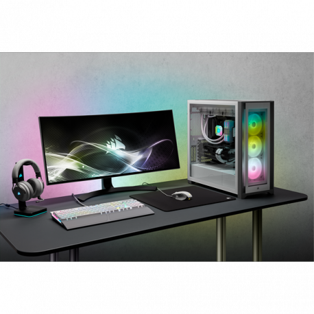 Corsair ATX PC Smart Case 5000X RGB Side window, White, Mid-Tower, Power supply included No