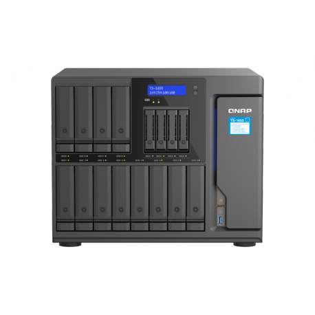 QNAP TS-1655 - NAS server - 16 bays - SATA 6Gb / s - RAID 0, 1, 5, 6, 10, 50, JBOD, 60 - RAM 8 GB - 2.5 Gigabit Ethernet - iSCSI support - 2