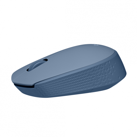 Logitech M171 - Mouse - right and left-handed - optical - 3 buttons - wireless - 2.4 GHz - USB wireless receiver - blue/grey - 4