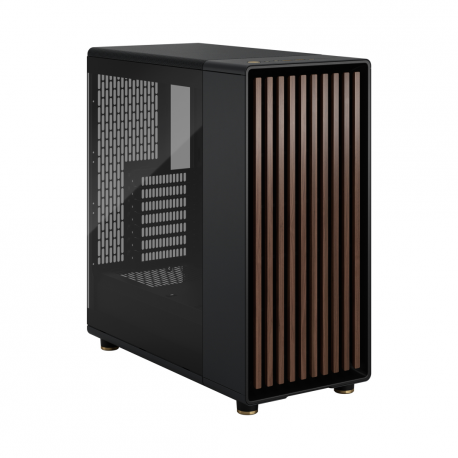Fractal Design North - Mid tower - ATX - windowed side panel (tinted glass) - no power supply (ATX) - charcoal black - USB / Audio - 41