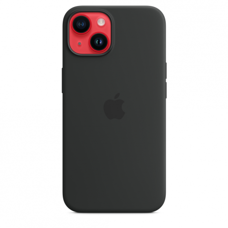 Apple - Back cover for mobile phone - MagSafe compatibility - silicone - midnight - for iPhone 14 - 9