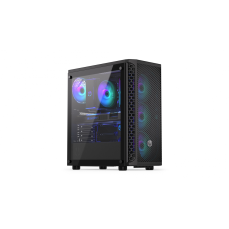 Endorfy Signum 300 ARGB - Mid tower - ATX - windowed side panel (tempered glass) - no power supply (ATX) - black - USB / Audio - 10