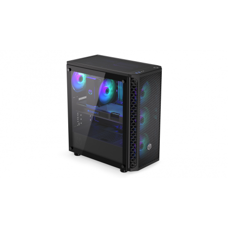 Endorfy Signum 300 ARGB - Mid tower - ATX - windowed side panel (tempered glass) - no power supply (ATX) - black - USB / Audio - 13