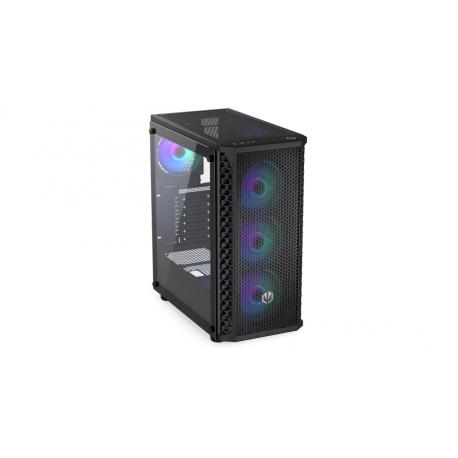 Endorfy Signum 300 ARGB - Mid tower - ATX - windowed side panel (tempered glass) - no power supply (ATX) - black - USB / Audio - 17