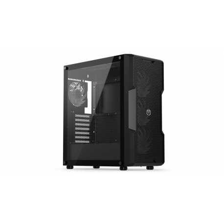 Endorfy Regnum 400 ARGB - PC case - ATX - windowed side panel (tempered glass) - no power supply (ATX) - black - USB / Audio - 42