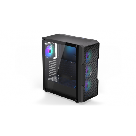 Endorfy Regnum 400 ARGB - PC case - ATX - windowed side panel (tempered glass) - no power supply (ATX) - black - USB / Audio - 44