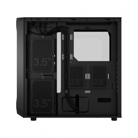 Fractal Design Focus 2 RGB - Tower - ATX - windowed side panel (tempered glass) - no power supply (ATX) - black TG clear tint - USB/Audio - 25