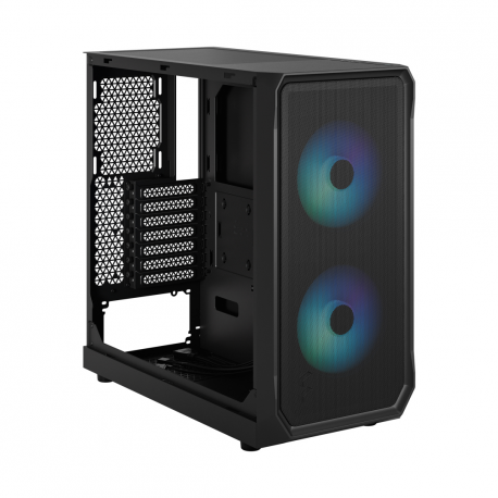 Fractal Design Focus 2 RGB - Tower - ATX - windowed side panel (tempered glass) - no power supply (ATX) - black TG clear tint - USB/Audio - 28