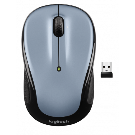 Logitech M325s - Mouse - right and left-handed - optical - 5 buttons - wireless - 2.4 GHz - USB wireless receiver - grey - 2
