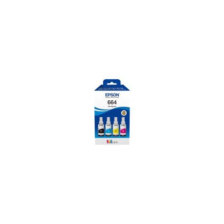 Epson EcoTank 664 - 4-pack - black, yellow, cyan, magenta - original - ink tank - for Epson L380, L395, L495; EcoTank ET-2650, L1455, L656; EcoTank ITS L3050, L3060, L3070 - 2