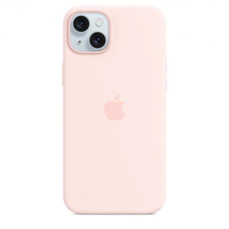 Apple - Back cover for mobile phone - MagSafe compatibility - silicone - Light Pink - for iPhone 15 Plus - 0