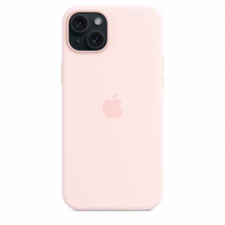 Apple - Back cover for mobile phone - MagSafe compatibility - silicone - Light Pink - for iPhone 15 Plus - 2
