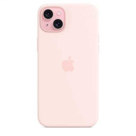 Apple - Back cover for mobile phone - MagSafe compatibility - silicone - Light Pink - for iPhone 15 Plus - 5