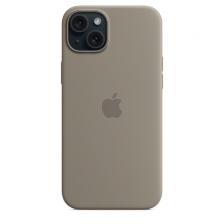 Apple - Back cover for mobile phone - MagSafe compatibility - silicone - clay - for iPhone 15 Plus - 1