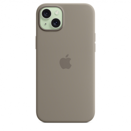 Apple - Back cover for mobile phone - MagSafe compatibility - silicone - clay - for iPhone 15 Plus - 2