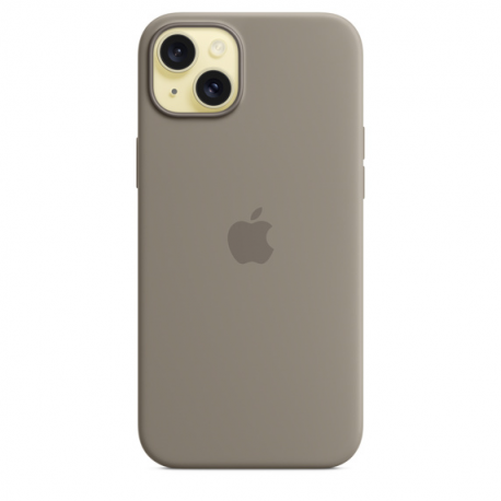 Apple - Back cover for mobile phone - MagSafe compatibility - silicone - clay - for iPhone 15 Plus - 3
