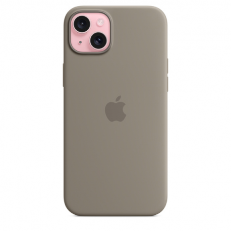 Apple - Back cover for mobile phone - MagSafe compatibility - silicone - clay - for iPhone 15 Plus - 4