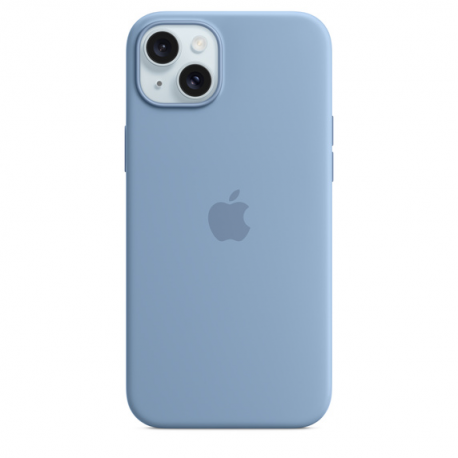 Apple - Back cover for mobile phone - MagSafe compatibility - silicone - winter blue - for iPhone 15 Plus - 5