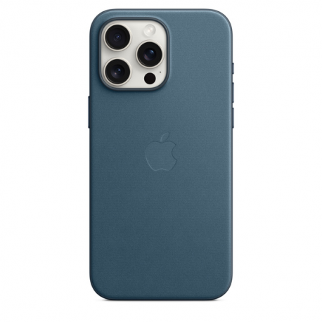 Apple - Back cover for mobile phone - MagSafe compatibility - FineWoven - pacific blue - for iPhone 15 Pro Max - 2