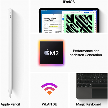 Apple 12.9-inch iPad Pro Wi-Fi - 6th generation - tablet - 128 GB - 12.9" IPS (2732 x 2048) - silver - 10