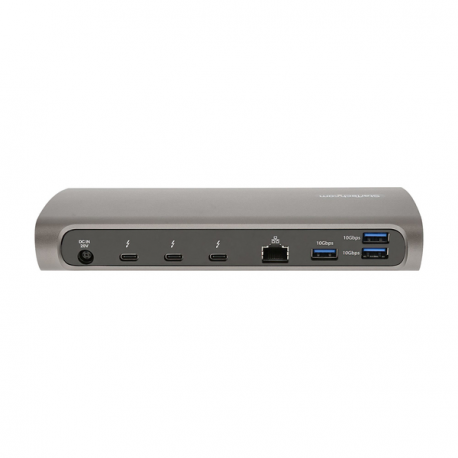 StarTech.com Thunderbolt 4 Dock, 96W Power Delivery, Single 8K / Dual Monitor 4K 60Hz, 3xTB4 / USB4 ports, 4xUSB-A, SD, GbE, Thunderbolt 4 Docking Station for Windows or TB3 MacBook, 0.8m - Docking station - Thunderbolt 4 - 3 x Thunderbolt - GigE - 3