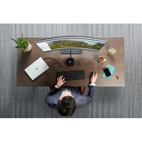 HP USB-C Dock G5 - Docking station - USB-C - GigE - 100 Watt - for OMEN by HP Laptop 16; EliteBook 830 G6; ZBook 15u G5, 15u G6, 17 G5, 17 G6, Create G7 - 1