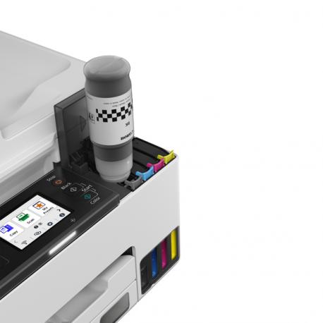 Canon MAXIFY GX2050 - Multifunction printer - colour - ink-jet - refillable - Legal (216 x 356 mm) / A4 (210 x 297 mm) (original) - A4 / Legal (media) - up to 15 ipm (printing) - 250 sheets - 33.6 Kbps - USB 2.0, LAN, Wi-Fi(ac) - 2
