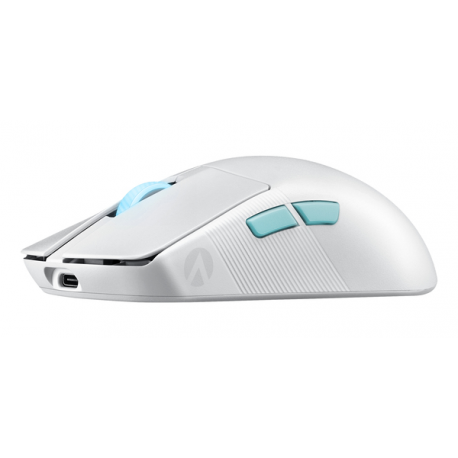 ASUS ROG Harpe Ace - Aim Lab Edition - mouse - optical - 5 buttons - wireless, wired - USB, 2.4 GHz, Bluetooth 5.1 - ROG Omni receiver - white - 3