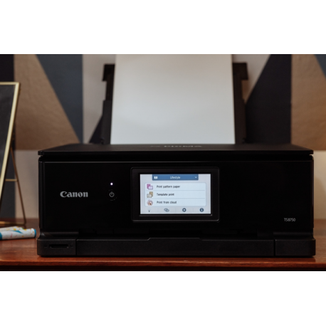 Canon PIXMA TS8750 - Multifunction printer - colour - ink-jet - Legal (216 x 356 mm) (original) - A4 / Legal (media) - up to 15 ipm (printing) - 200 sheets - USB 2.0, Wi-Fi(ac) - black - 4